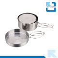 8 Stücke billig Edelstahl Camping Küche Reise Kochen Set Camping Pot